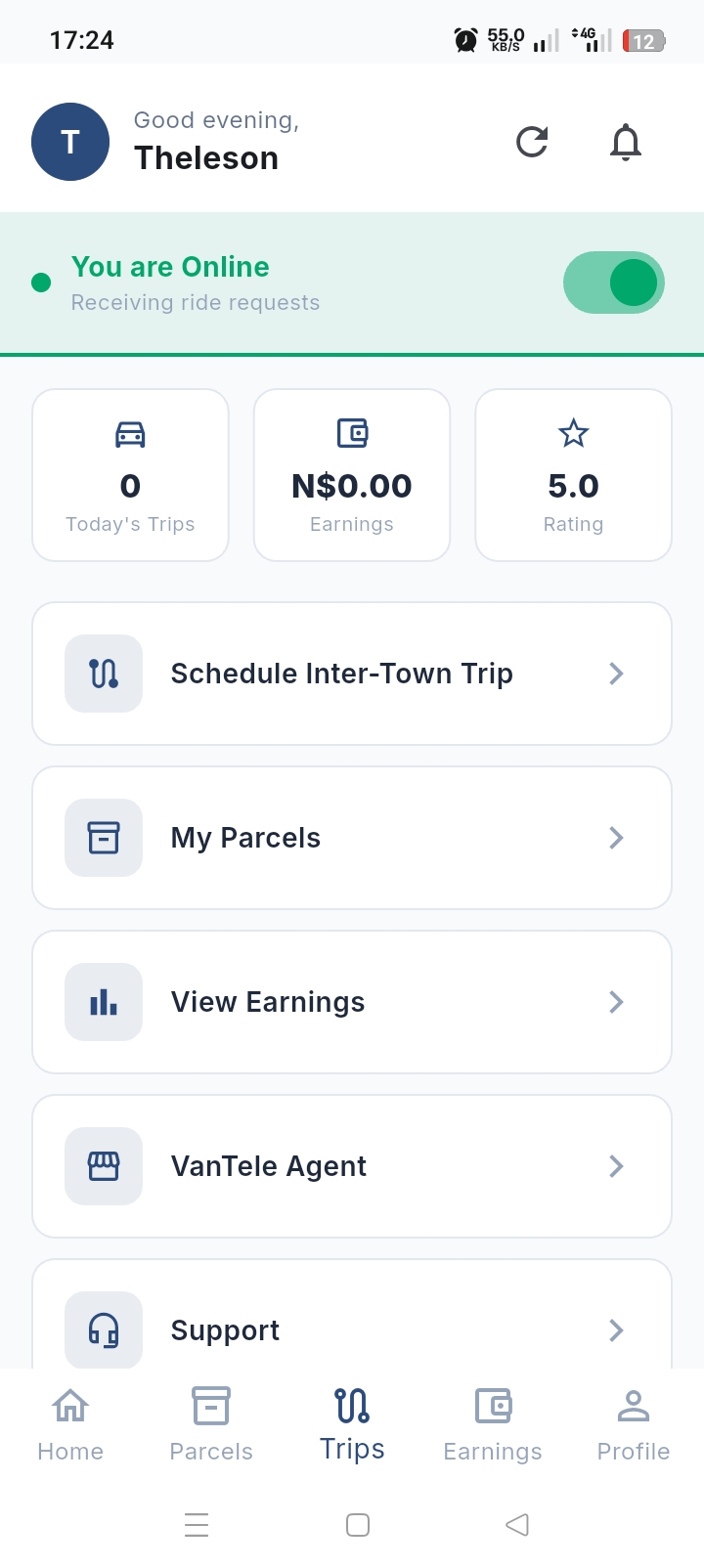 Become a VanTele Driver: Earn From Rides, Seats and Parcels