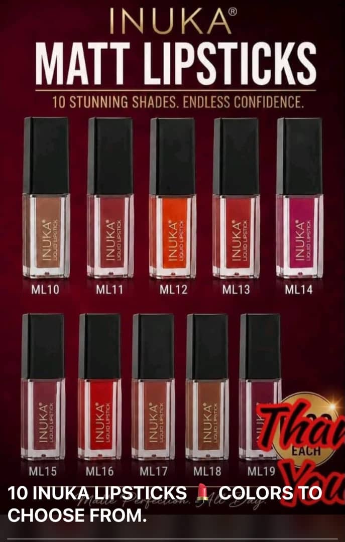 Inuka Matt Liquid Lipsticks